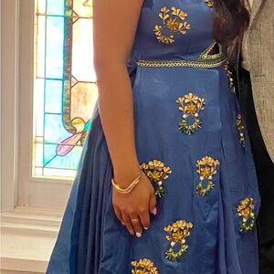 Western outfit with dhoti!